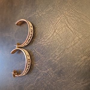 Coach medium hoop earrings